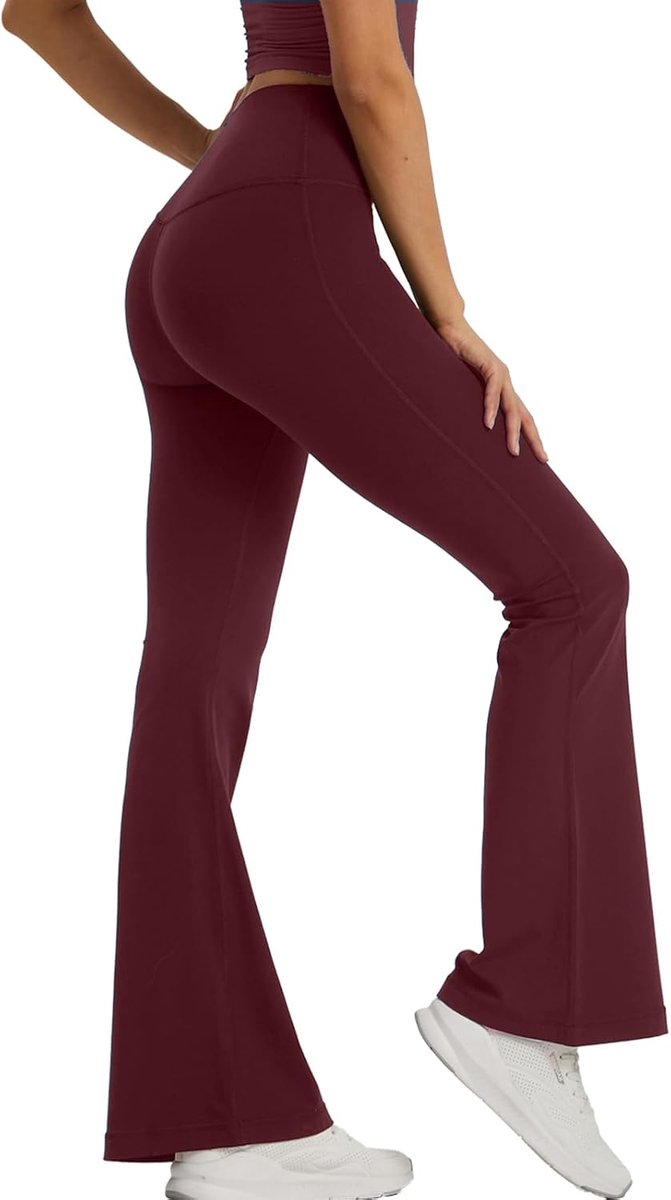 Yogabroek voor dames, hoge taille, buikcontrole, elastische broek, pilates, dans, fitnessstudio, elegante leggings, sportief, fitness, casual, training