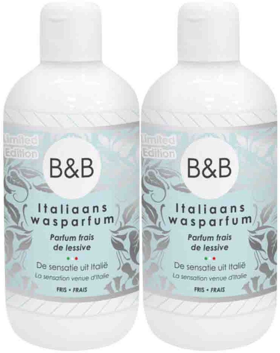 B&B Italiaanse Wasparfum - Limited Edition Fris - 2 x 250 ml - Voordeelverpakking