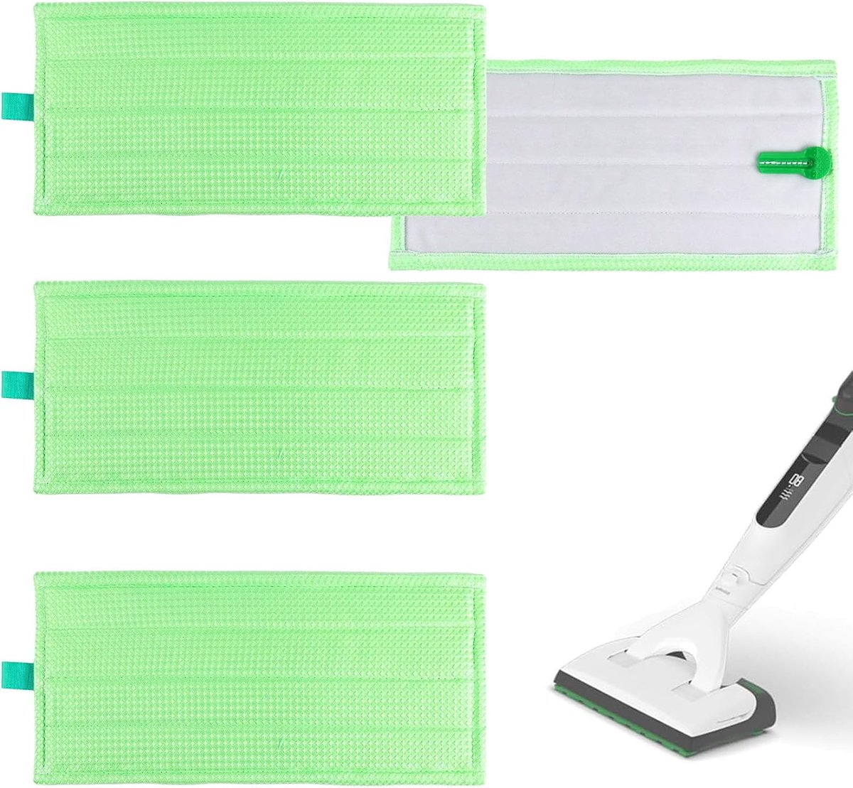 4x Microvezel Mopdoeken Compatibel met Vorwerk MF600 SP600 SPB100 SP7, Wasbaar en Herbruikbaar, Vervangende Dweilpads voor Harde Vloeren