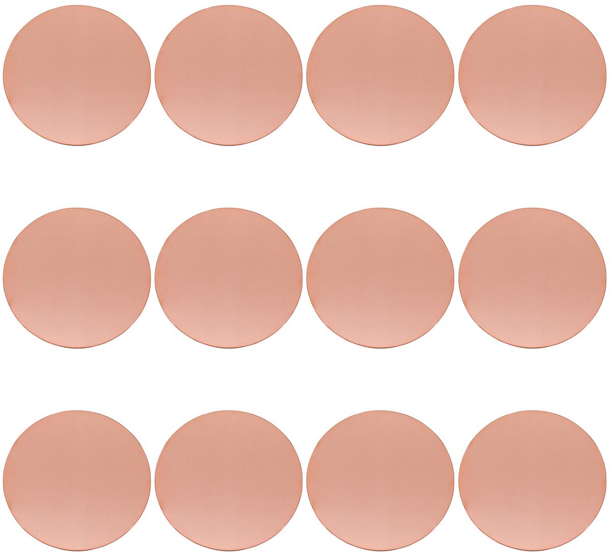 Koperen plaat, 30 mm diameter, 0,8 mm dik, puur koperplaat, rond, voor knutselen, doe-het-zelf, sieraden en reparaties