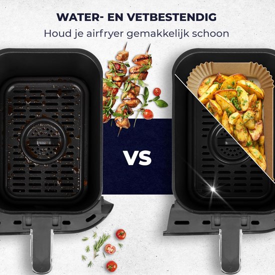 Accessoires – Heteluchtfriteuse Accessoires voor Dual Airfryers – Geschikt voor Ninja Foodi Max Dual Zone AF300EU AF400EU – 7.6L tot 9.5L – Inclusief Bakpapier en E-Receptenboek — afbeelding 3