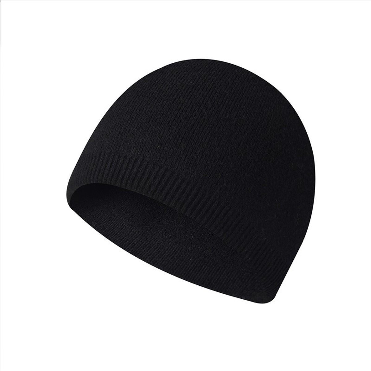 Zwarte Gebreide Muts voor Dames en Heren – Warme Wintermuts met Fleece Voering – Unisex Beanie One Size – Winddicht en Comfortabel – Geschikt voor Buitensport en Dagelijks Gebruik