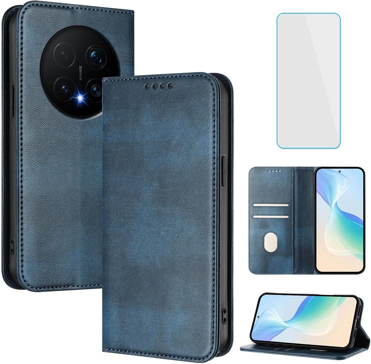 Hoesje voor Honor Magic8 Pro 5G Hoes Blauw
