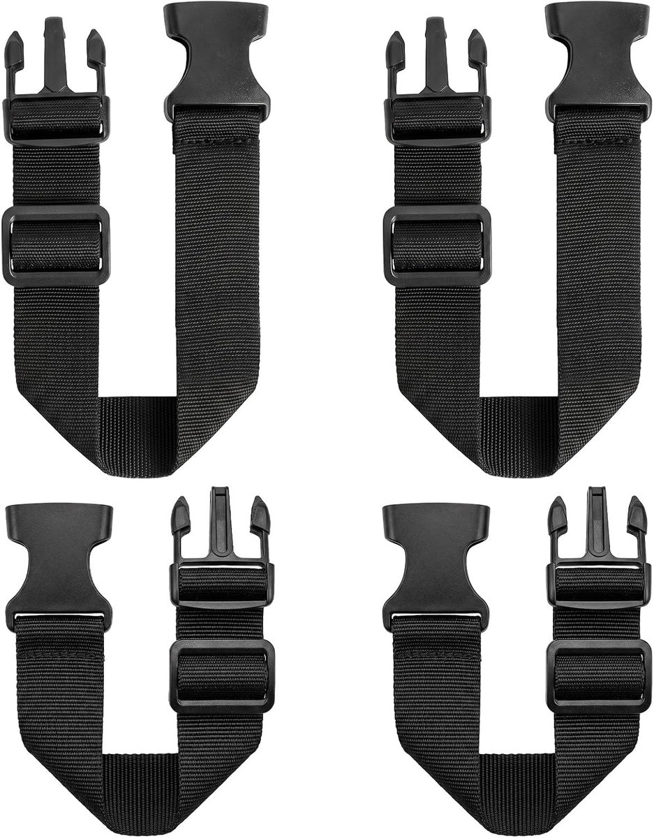 4 stuks riemen voor koffer, wandelen, verstelbaar, met gesp, bagageriem