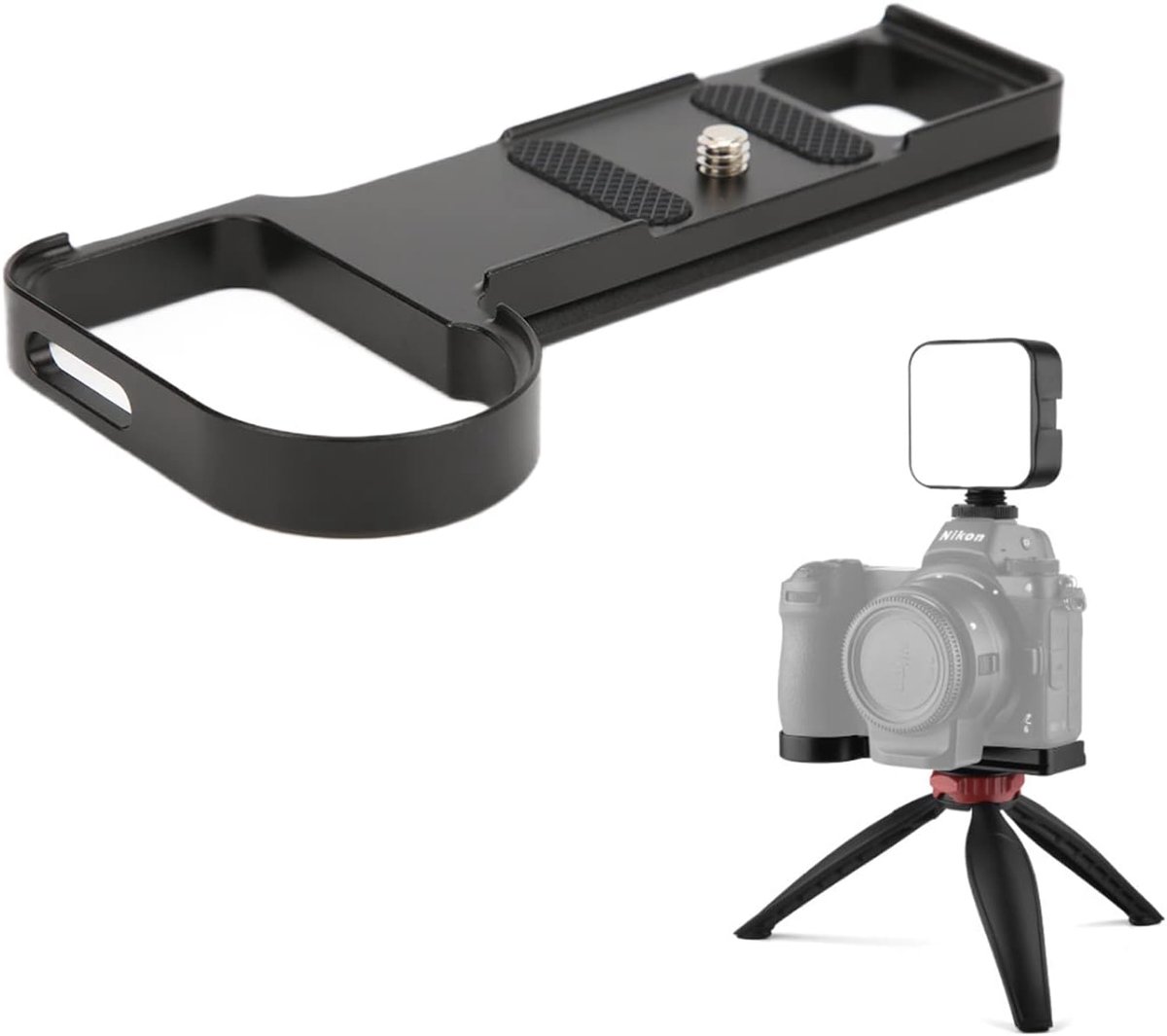 Camera Snelkoppelingsplaat, voor Z6 Z7, met 1/4 Inch Schroef en Inbussleutel, Metalen Handgreepplaat, Handgreep Snelkoppelingsplaat