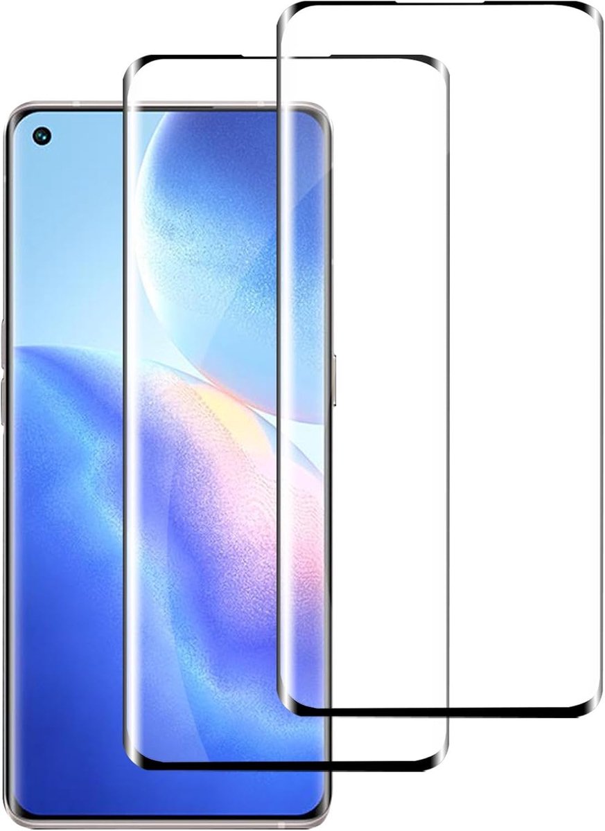 [2 stuks beschermfolie compatibel met OPPO Find X3 Neo pantserglasfolie, krasbestendig, 9H hardheid, ultrahelder veiligheidsglas, luchtbelvrije folie, anti-val, transparante pantserglasfolie