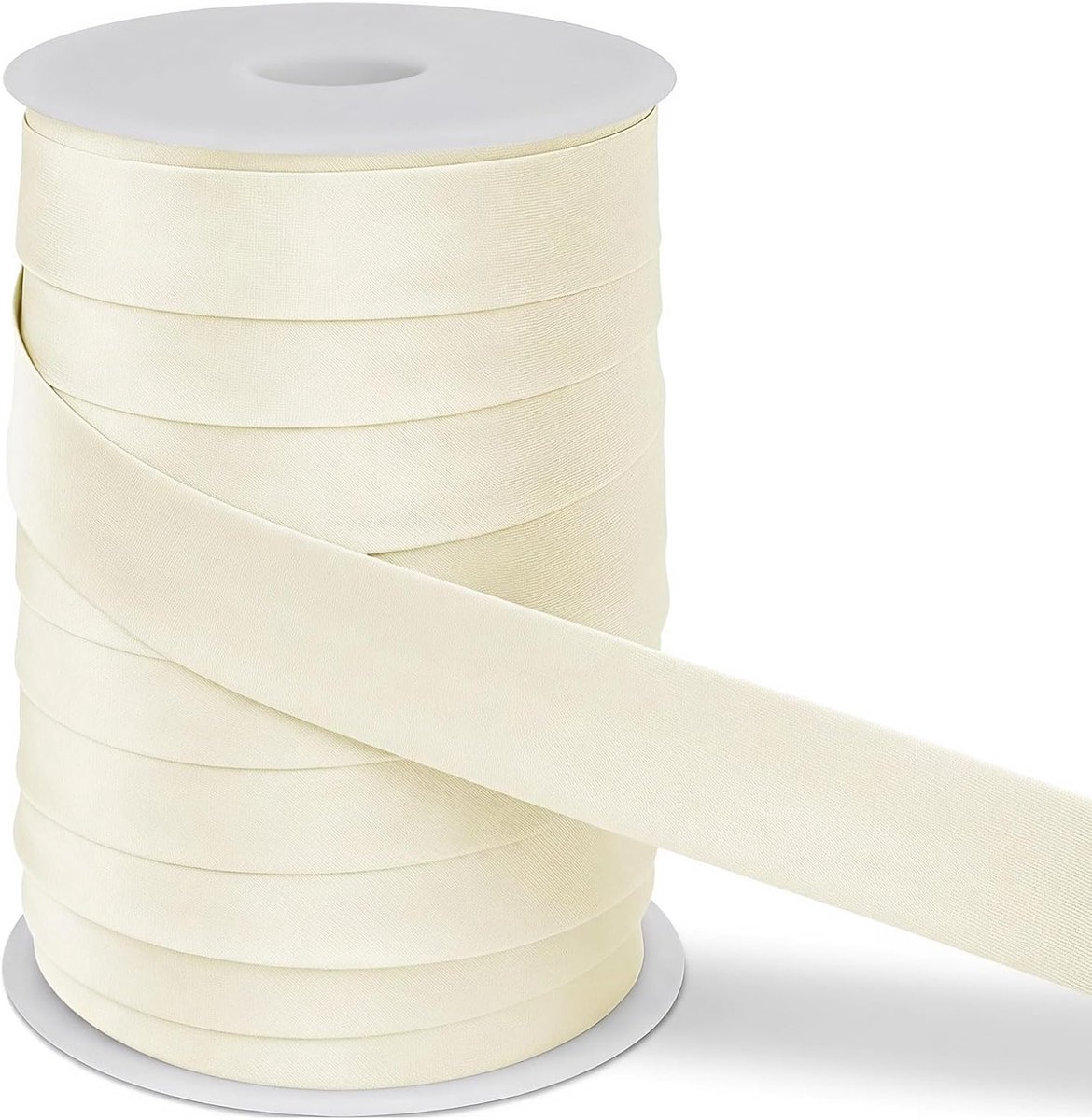 25 mm x 50 m, dubbel gevouwen, satijn, polyester, naadband, zacht decoratief lint voor naaien, knutselen, doe-het-zelf, handwerk, huishoudtextiel