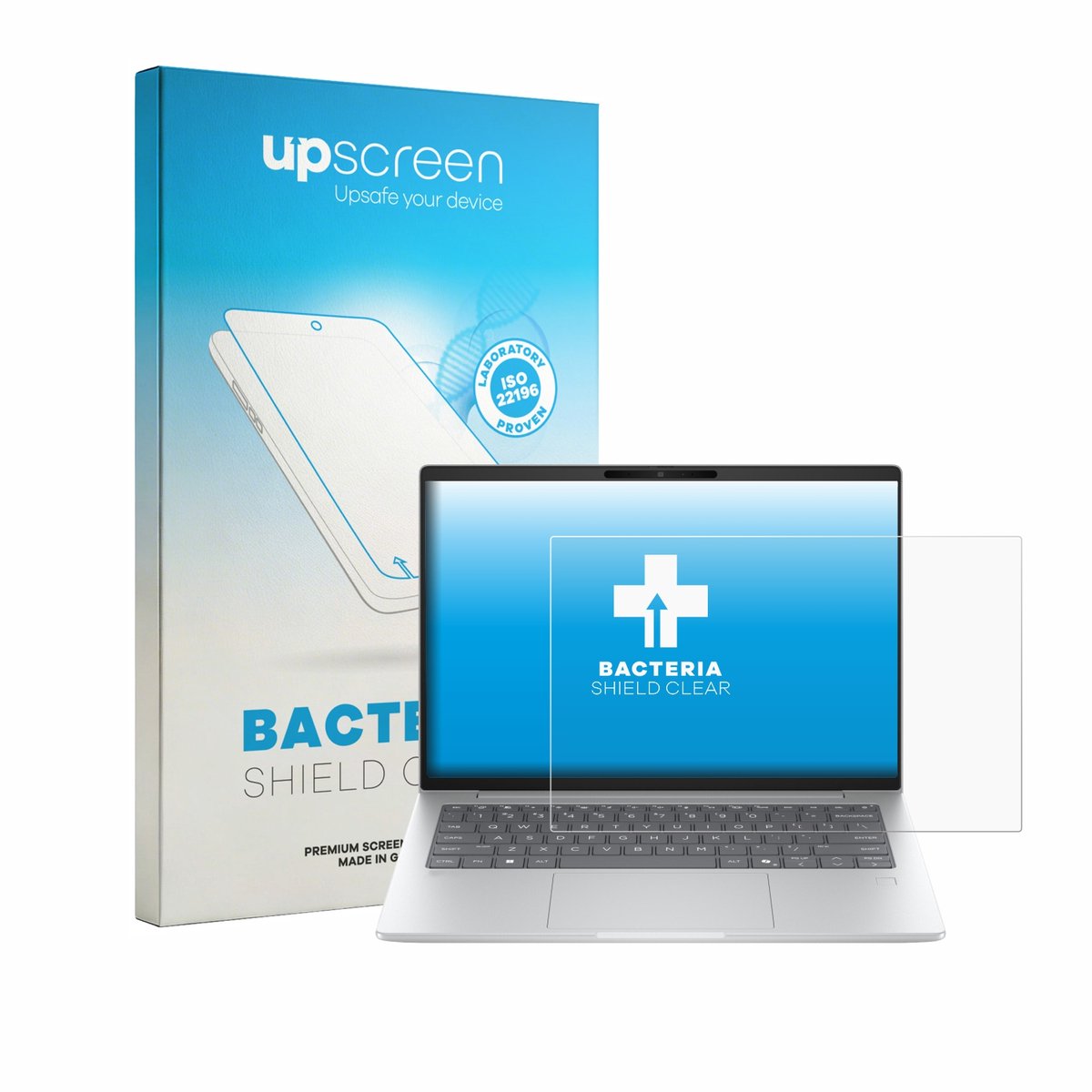 upscreen - Screenprotector voor HP EliteBook 6 G2q 14" - Folie Beschermfolie transparant antibacterieel