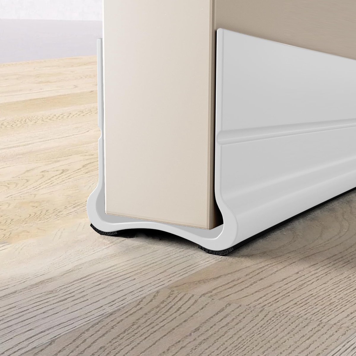 Famanu – Deurafdichting, tochtstopper, voor deuren, premium deurafdichting, zelfklevend, ideaal voor bescherming tegen lawaai, kou, vocht (wit, 93 cm)
