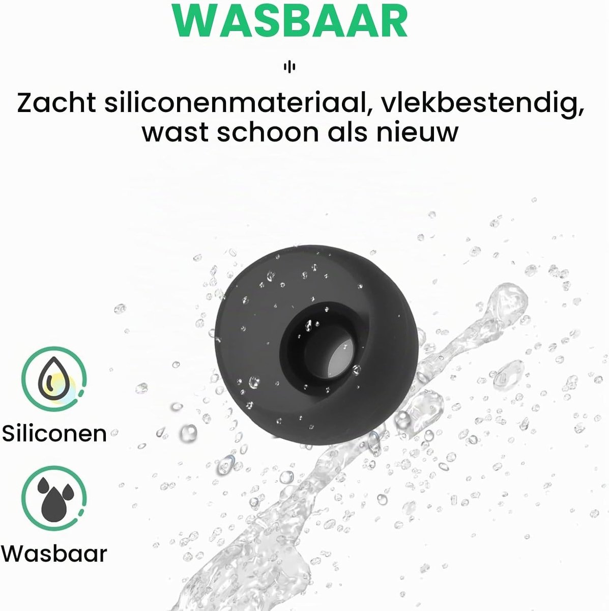 Zachte siliconen vervangende oordopjes voor verschillende modellen, 3 maten, 6 paar, zwart