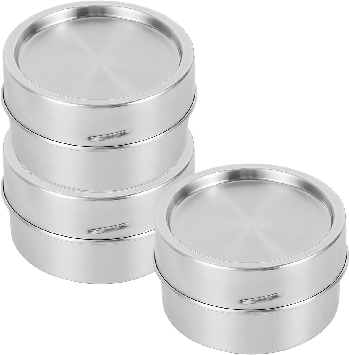broodtrommel: 3 stuks 250 ml kleine roestvrijstalen doos met schroefdeksel, lekvrije opbergdoos, ronde voedselcontainer voor snacks, fruit, muesli, soepen, lunchbox