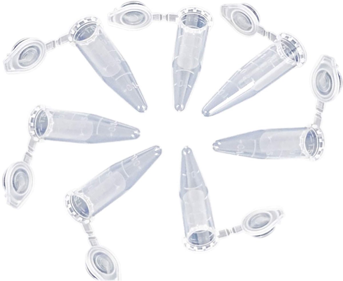 500 Stukken Plastic Centrifugebuis met Snap Cap, 1.5ML Micro Testbuizen Duidelijke Conische Microtube Steekproef Vial voor Laboratorium