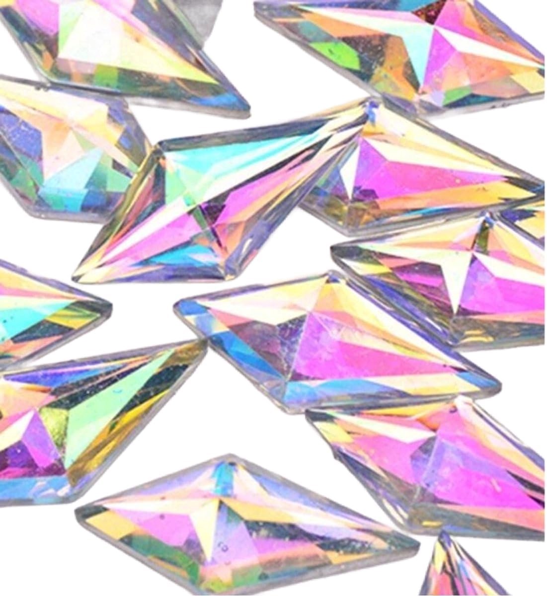 Mix look kleine stenen - 40 stuks - kleding versieren steentjes DIY hobby knutselen Glitter