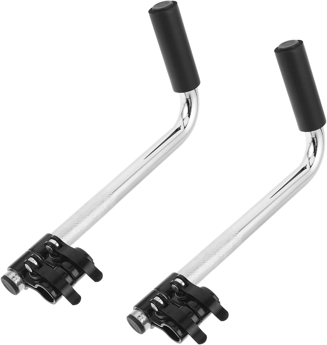 2 stuks roestvrijstalen rolstoelverlenging, licht, stabiel, voor volwassenen, rolstoel, schuifgreep, geschikt met snelspanner, ergonomisch voor senioren, transportstoel, accessoires
