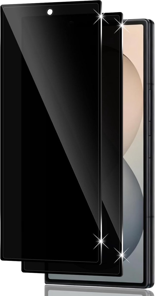 Inkijkbescherming voor pantserglas voor Samsung Galaxy Z Fold 8 Ultra, 2 stuks anti-spy beschermfolie 9H hardheid privacy veiligheidsglas krasbestendig zonder luchtbellen