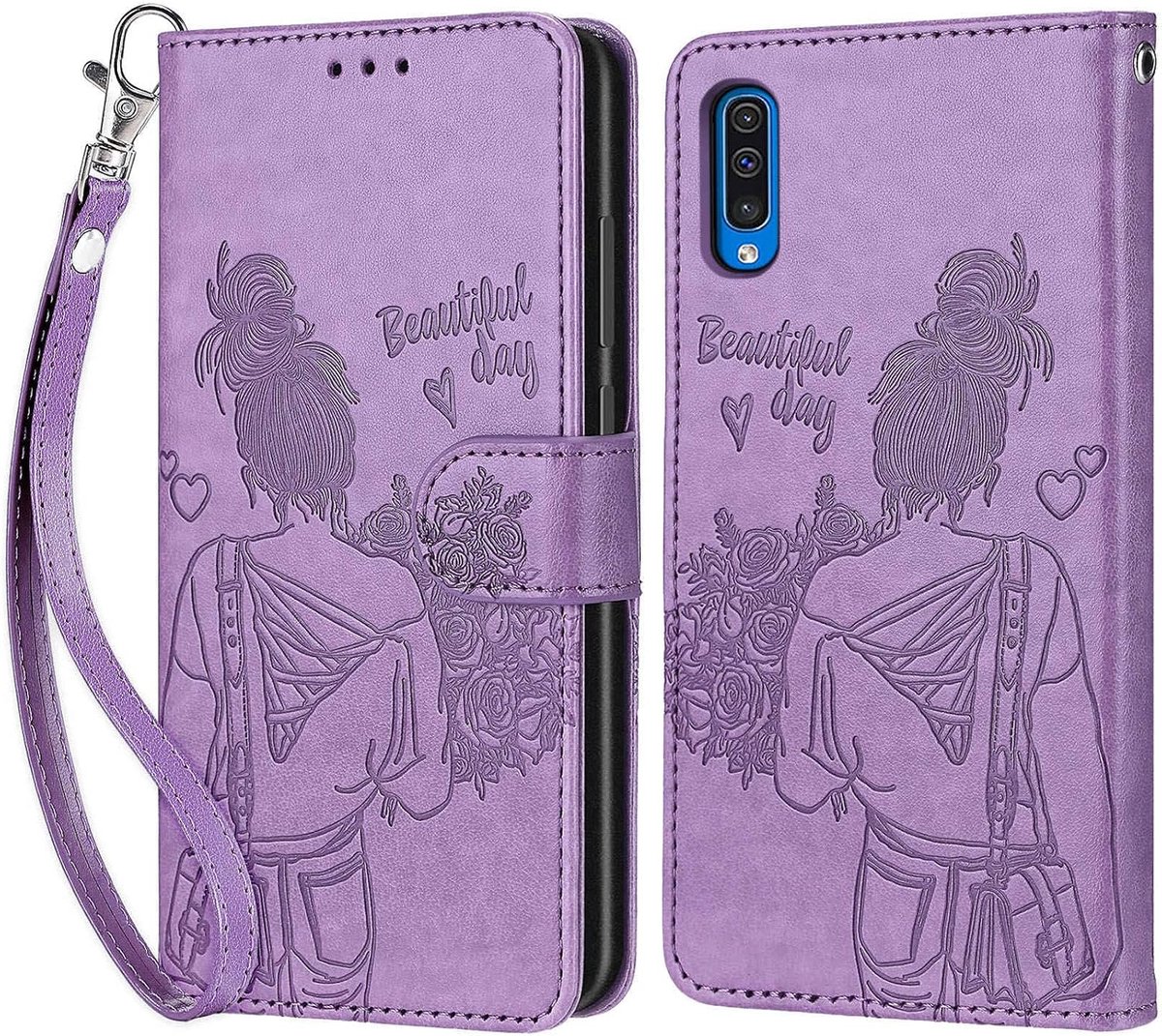 Telefoonhoesje voor Samsung Galaxy A50, paars