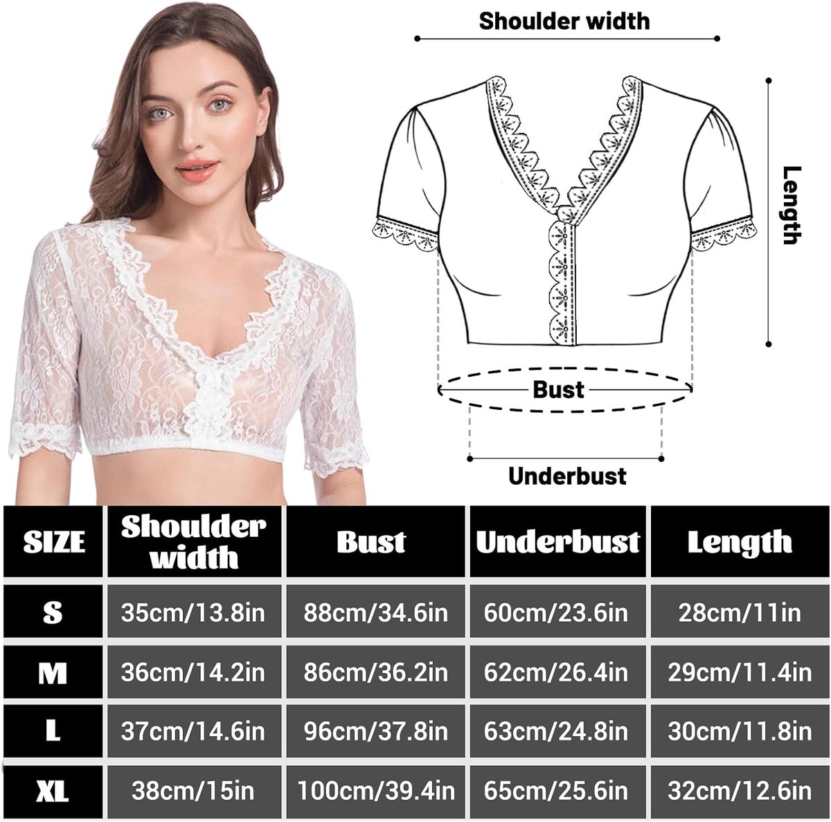 Blouse dames wit
