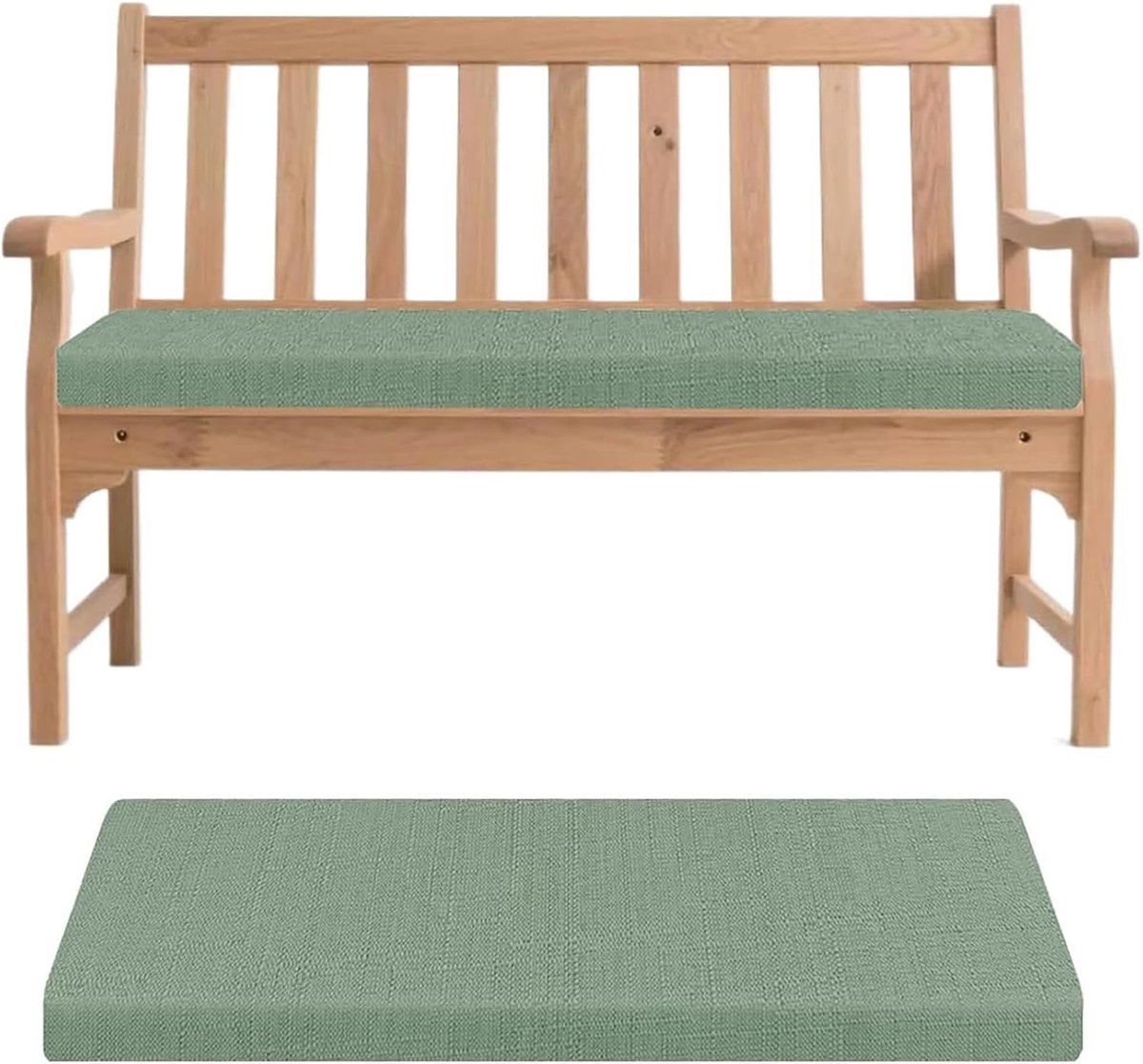 Generisch Bankauflage- Abnehmbarem Sitzkissen Banks, rutschfeste Gartenbank Auflage Waschbar Sitzauflage für Innen Outdoor Fensterbank Couch ban k Eckbank Auflagen,Cream,160x30x5cm