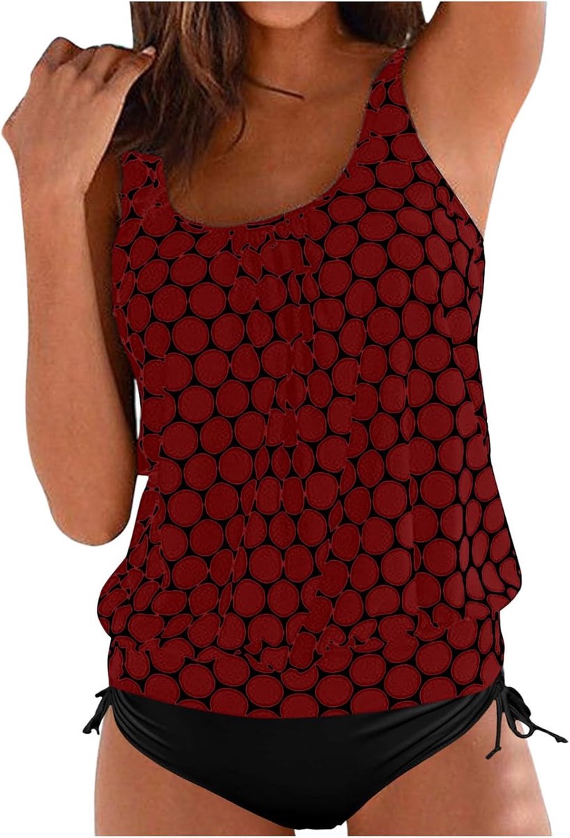 Tankini Damen Bauchweg Zweiteilig Badeanzug Push up Bademoden Plus Größe Tankini Set Tankini Oberteil mit Badeshorts Elegant Sommer Badeanzüge Strand Schwimmanzug