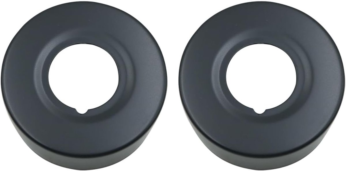 2 stuks rozet douchekoppen, 3/4 inch roestvrij staal zwarte rozet pijpafdekking voor douchekranen, kranen, radiator (60 x 25 mm)