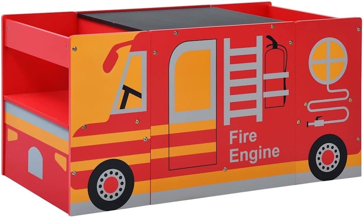 Brandweerauto design, kindermeubelset, hout