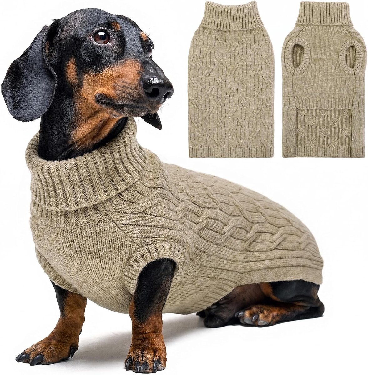 Hondentrui, kleine hond, warme rolkraag, XS hondentrui