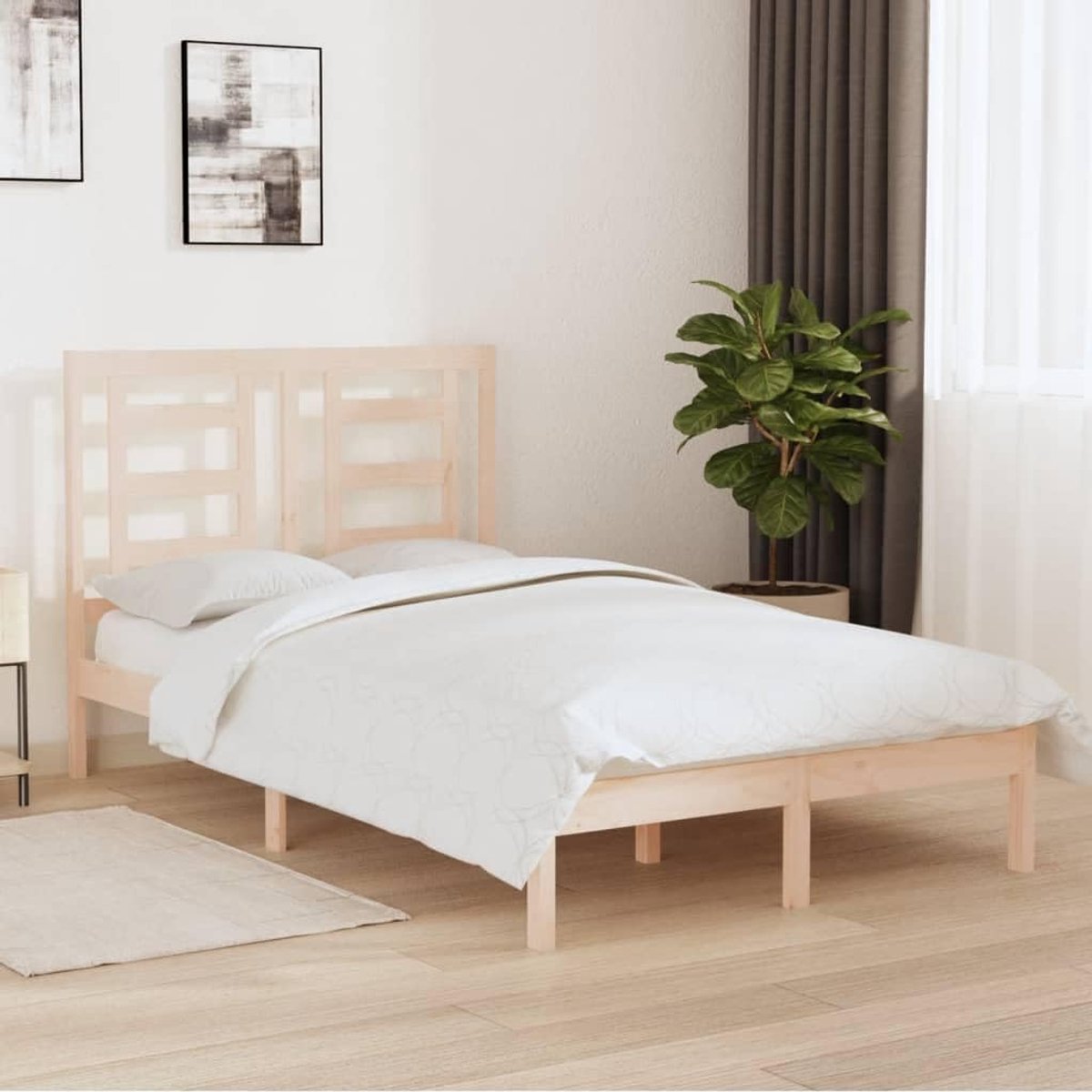 Bed tweepersoonsbed massief houten bed 120x190 cm 4FT Small Double Geschikt voor familiekamers