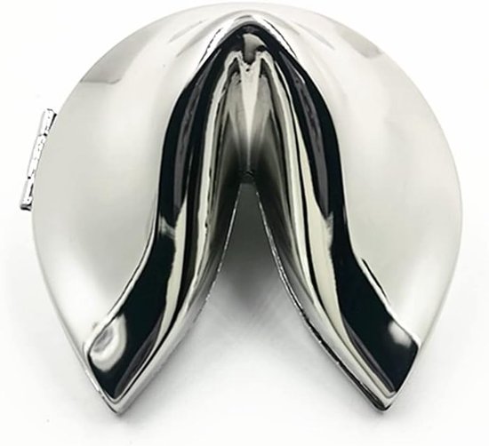 Gepersonaliseerde metalen zilveren gelukskoekje (2,75 inch) - bruidsmeisje en gastvrouw cadeau, desktop & restaurant decor — afbeelding 2