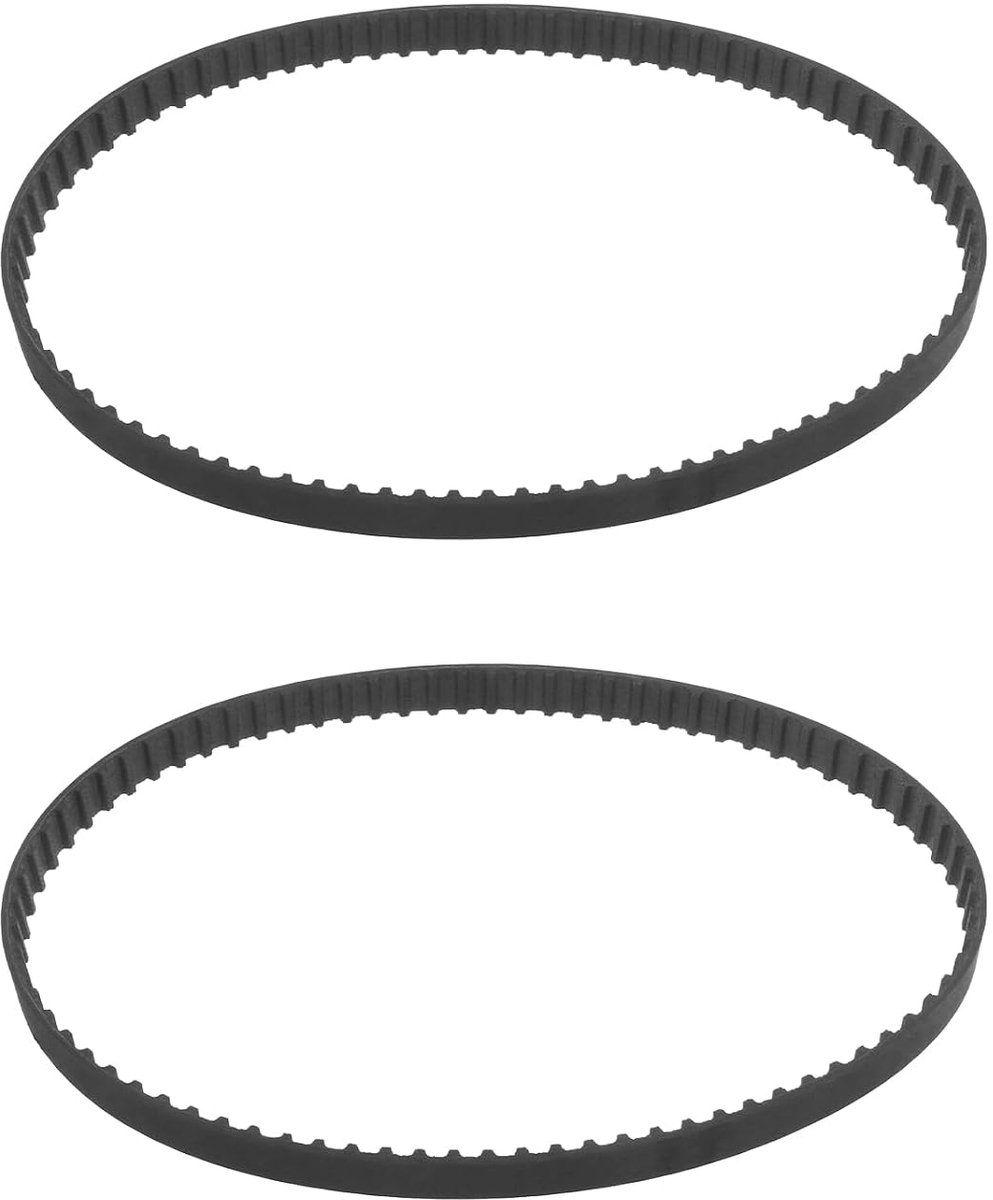 2 stuks rubberen tandriemen 160XL 037 80 tanden, breedte 10 mm, industriële tandriem, 406 mm, mechanische reserveriemen, zwart