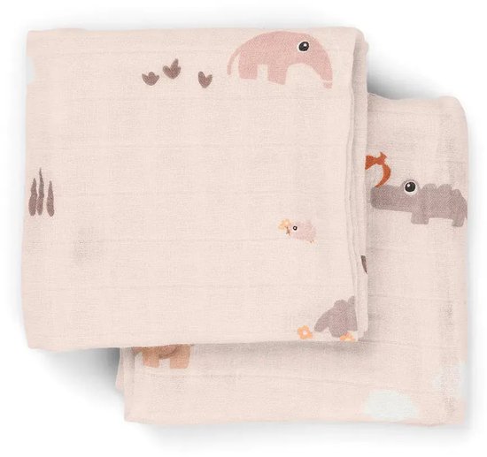 Done By Deer Playground Multidoek - 2-Pack - Powder van Merkloos — afbeelding 2