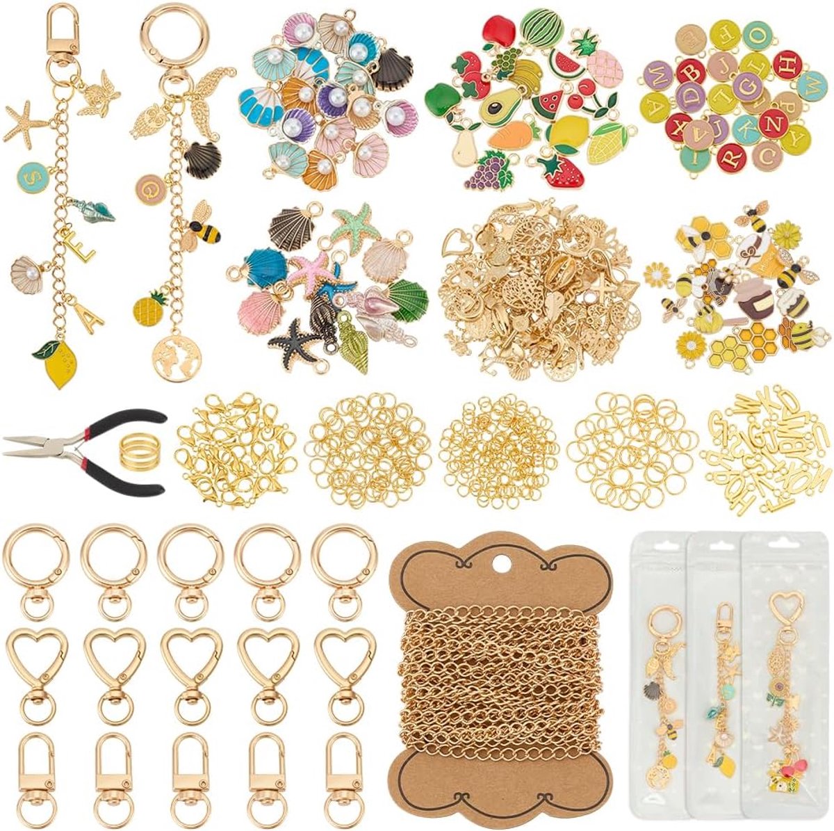 Dailygoods - 650 Stuks Doe-Het-Zelf Sieraden Maken Kit met Tang