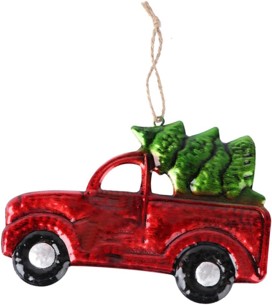 1 St Kerstsok Auto Hanger Ijzeren Plaat Auto Hangende Decoratie Feestelijke Kerstboom Ornament Voor Thuisfeest