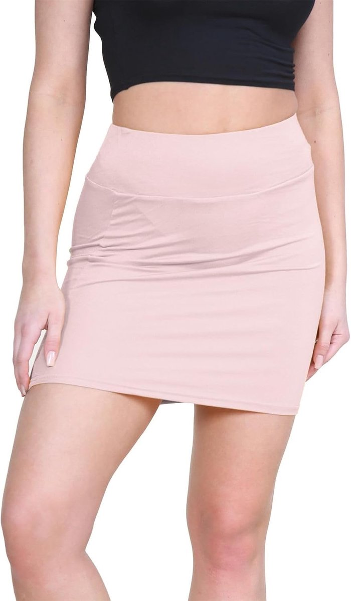 Womens Mini Rok, Plain Bodycon Hoge Taille Elastische Micro Potlood Rok, Dames Party Wear, Casual Zomer Rokken
