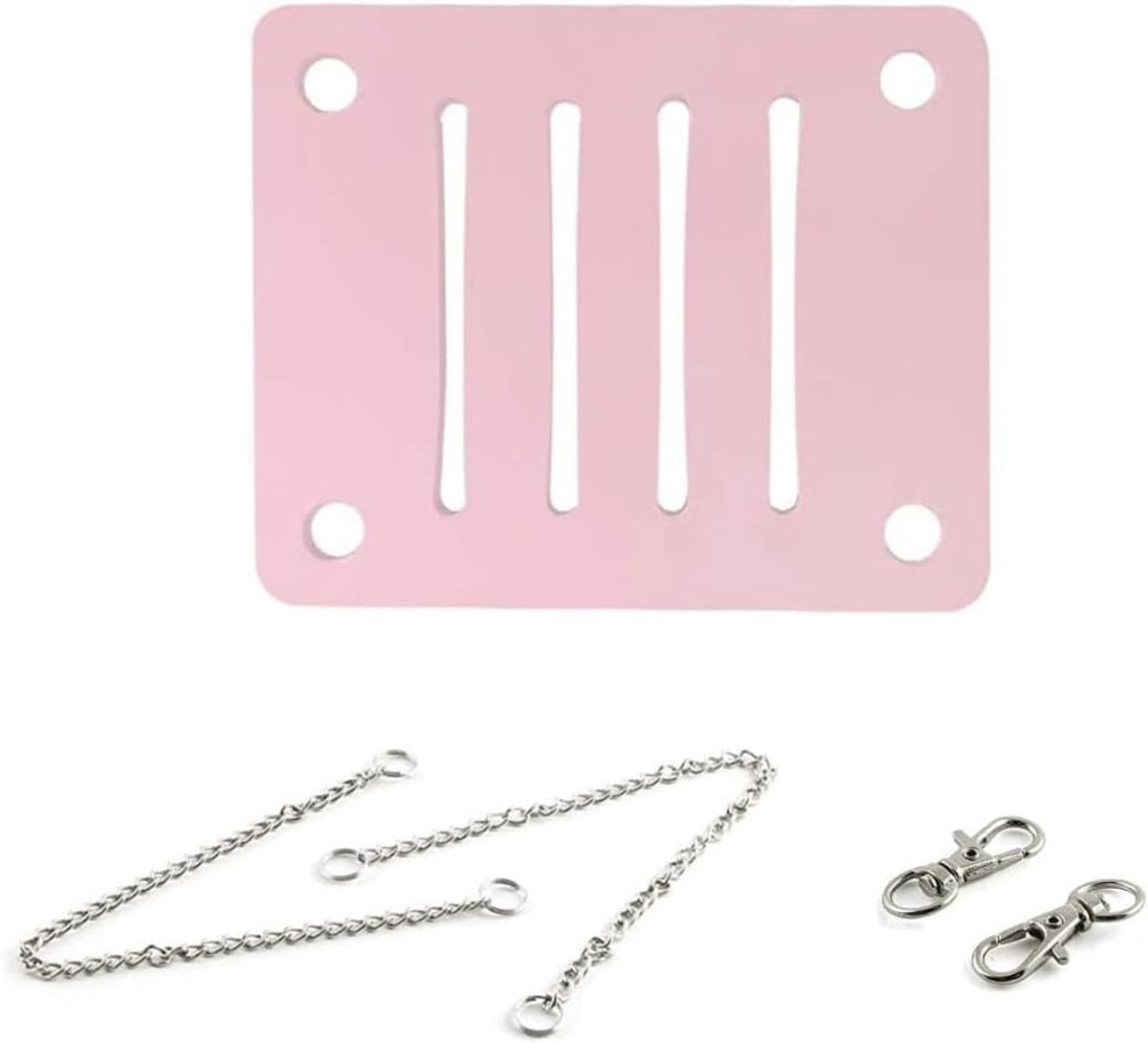 Dailygoods- Hamsterschommel Veilig - PVC Speeltoestel - Compact Formaat - Pastelroze - Huisdiervriendelijk - UV-bestendig