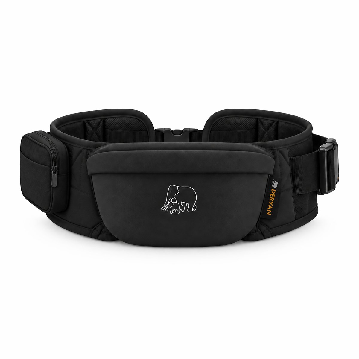 Bol.com Deryan Pack Basic Heupdrager - Baby Peuter Heupzitje - Draagzak Zwart aanbieding