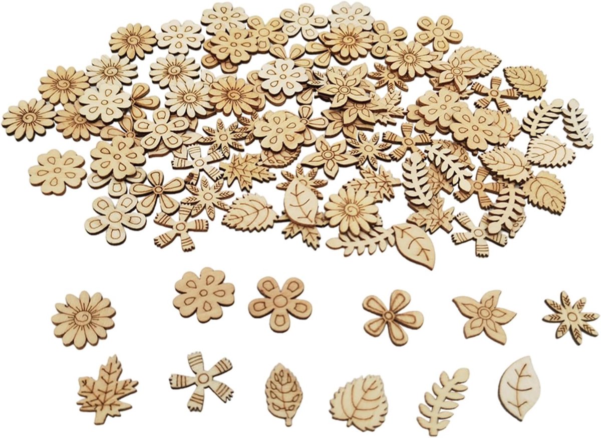 Houten uitsparingen, blanco houten plakjes, versieringen, houten stukken voor ambachten, cadeaulabels, schilderen, woondecoratie (gemengde vormen A)