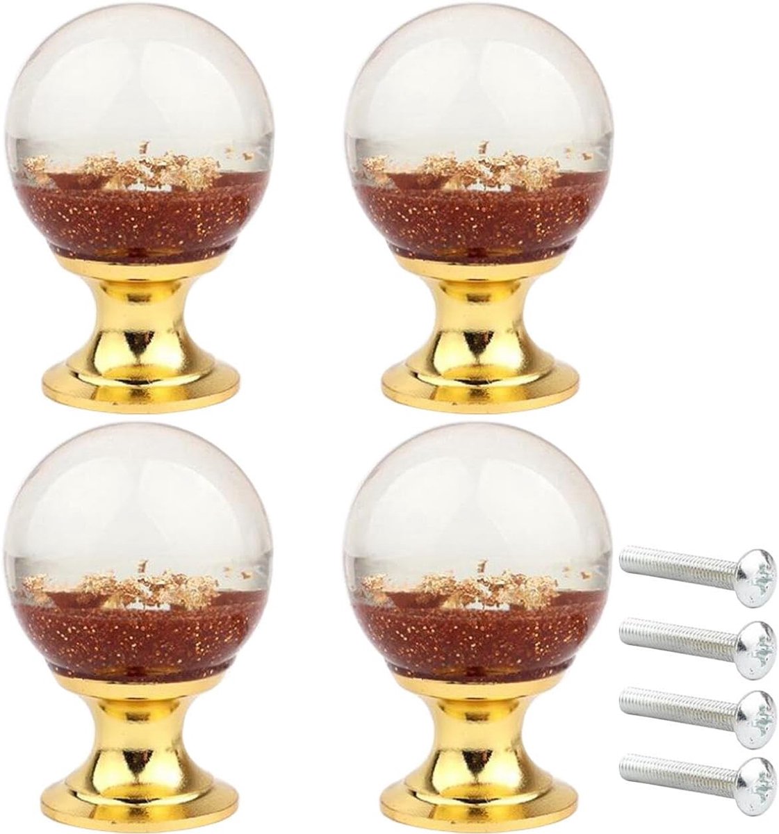 4 stuks meubelknoppen meubelgrepen van kristal acryl deurknop ladeknop kastdeurknoppen meubelknop kinderkamer meubelknop bruin