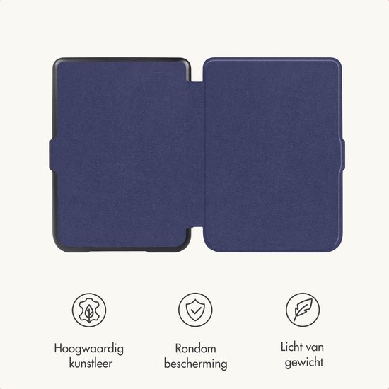 imoshion E-reader Hoesje - Geschikt voor Amazon Kindle Colorsoft Signature edition (2024), Amazon Kindle Paperwhite (2024), Amazon Kindle Paperwhite Signature Edition (2024) - Slim Hard Case Sleepcover Bookcase - Donkerblauw van iMoshion — afbeelding 5