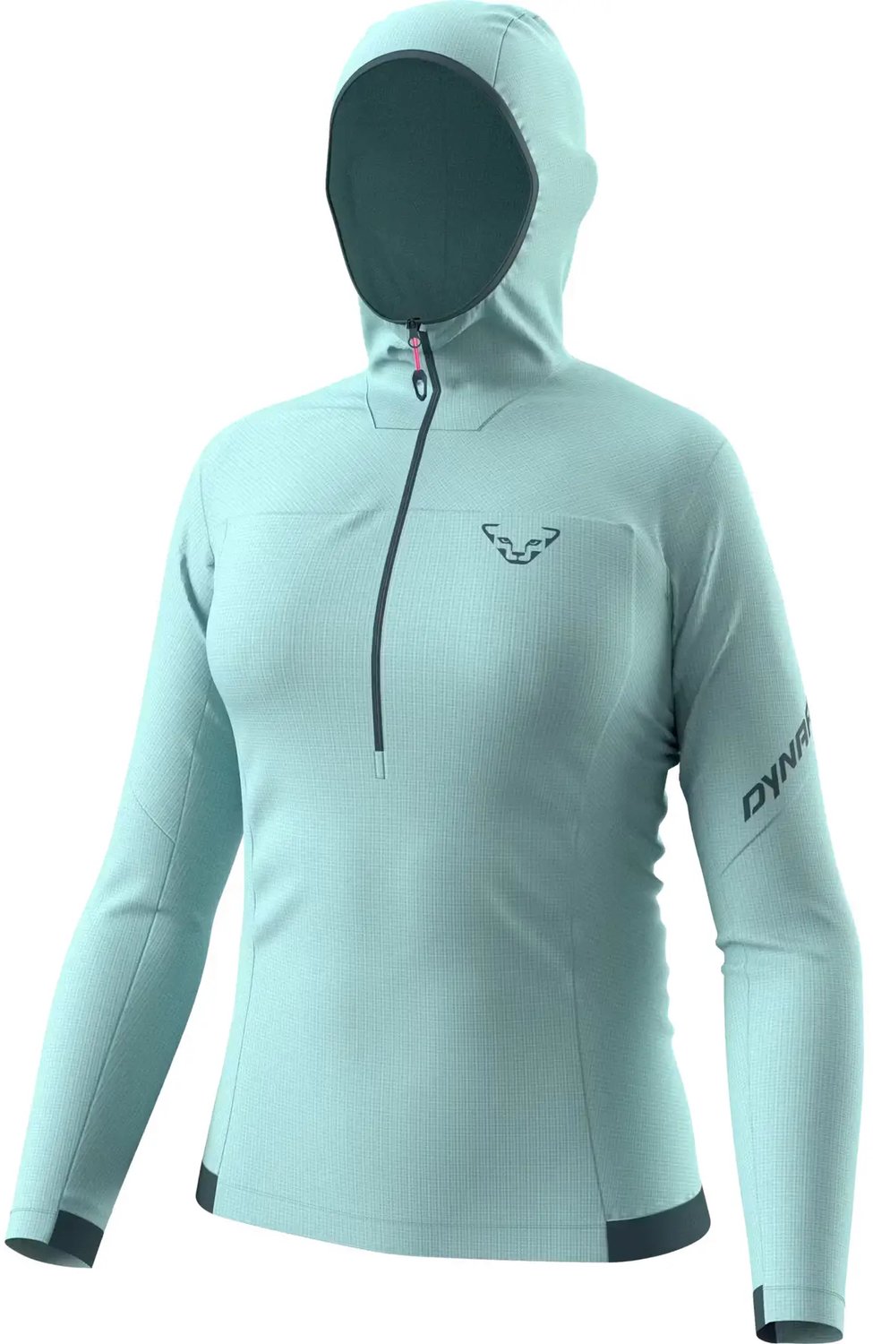 Dames sweatshirt met 1/2 rits en capuchon Dynafit Traverse Sun Blauw