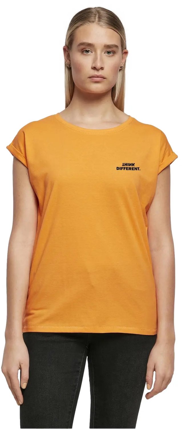 T-shirt dames Urban Classics Think Shoulder Oranje