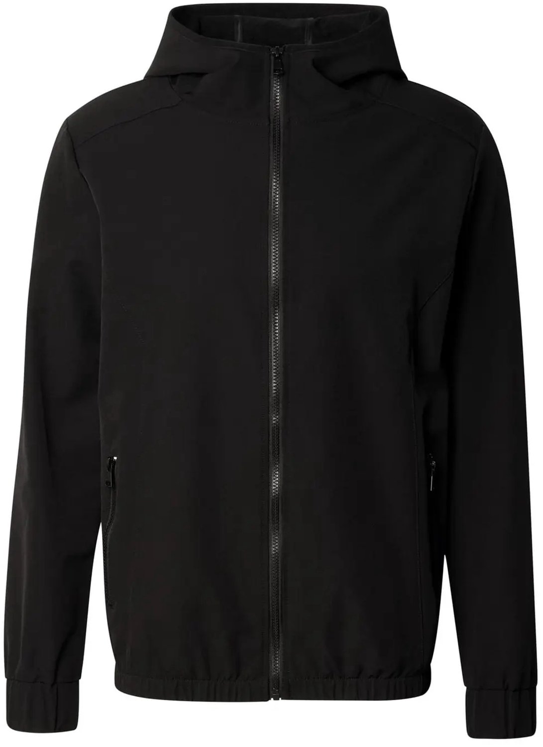 Urban Classics Trainingsjack met capuchon ‘ Track’ With Dividing Seams TB8447 Zwart