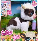 Verpakking FurReal Riley de Koe met 50+ geluiden en reacties, inclusief flesje.
