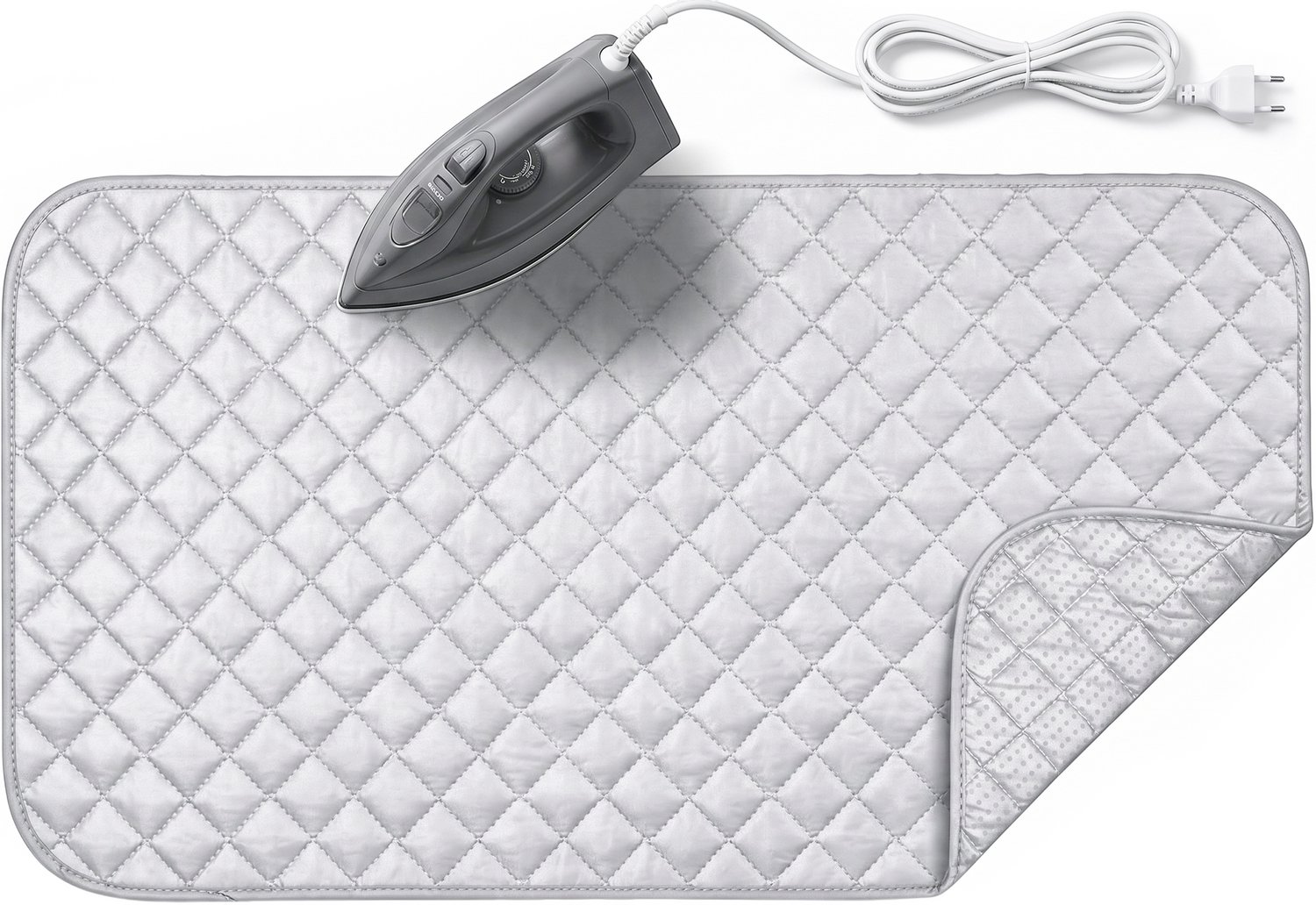 Bol.com Strijkdeken - 85x50 cm - Lichtgewicht - Strijk - Mat - Hitte bestendig - Doek - Plank - Vouw - Voor op Tafel - Reis - St... aanbieding