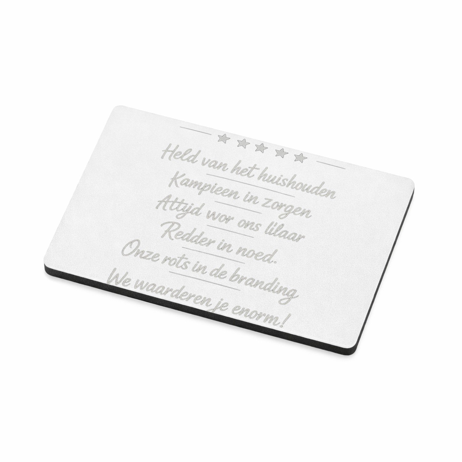 Mr Cadeautjes MDF magnetische fotolijst 7,5 x 5 - design Een soortgelijke humoristische waarderingsbadge, maar dan vo | cadeau Wit