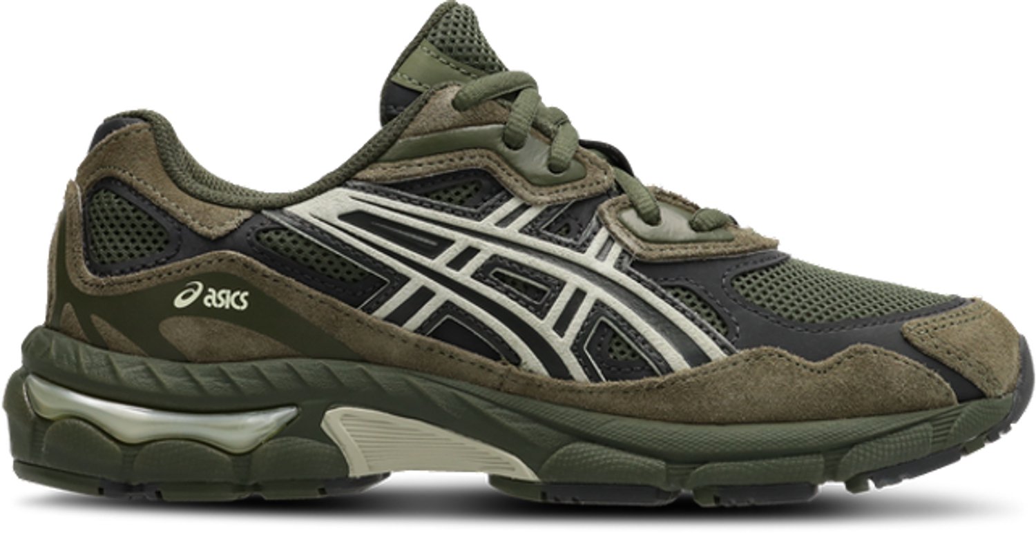 ASICS Gel-NYC GS Sneakers – Canvas/Dried Leaf Gel-NYC Lifestyle Kinder Sneakers voor Jongens en Meisjes Groen