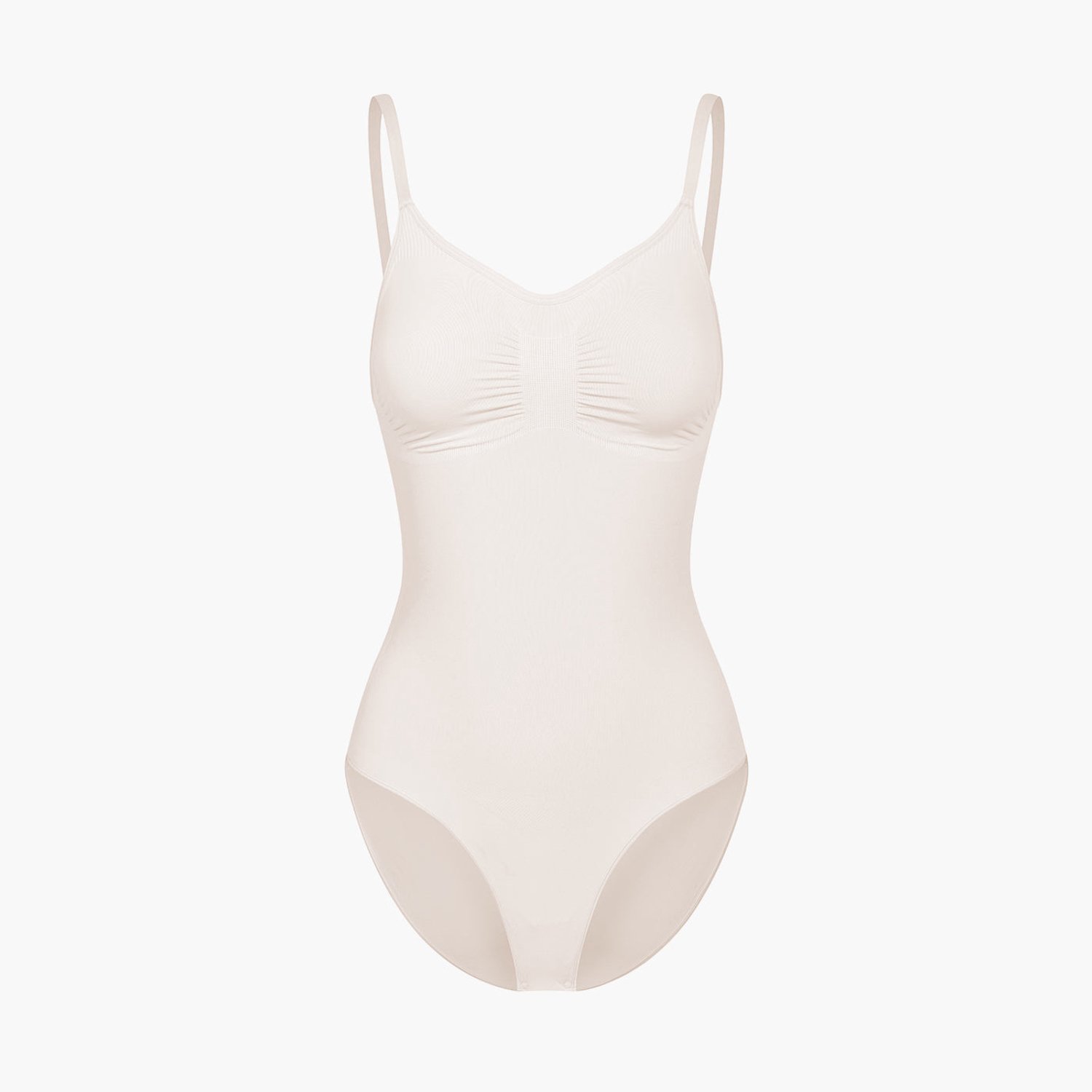 cfab Bodysuit met corrigerende shapewear en slipje - Zandkleur - 4XL - Corrigerende Body - Naadlos - corrigerend ondergoed dames