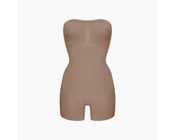 cfab - Strapless corrigerende bodysuit met bijpassende shorts - Caramel-M - Corrigerende Body - Naadlos - corrigerend ondergoed dames