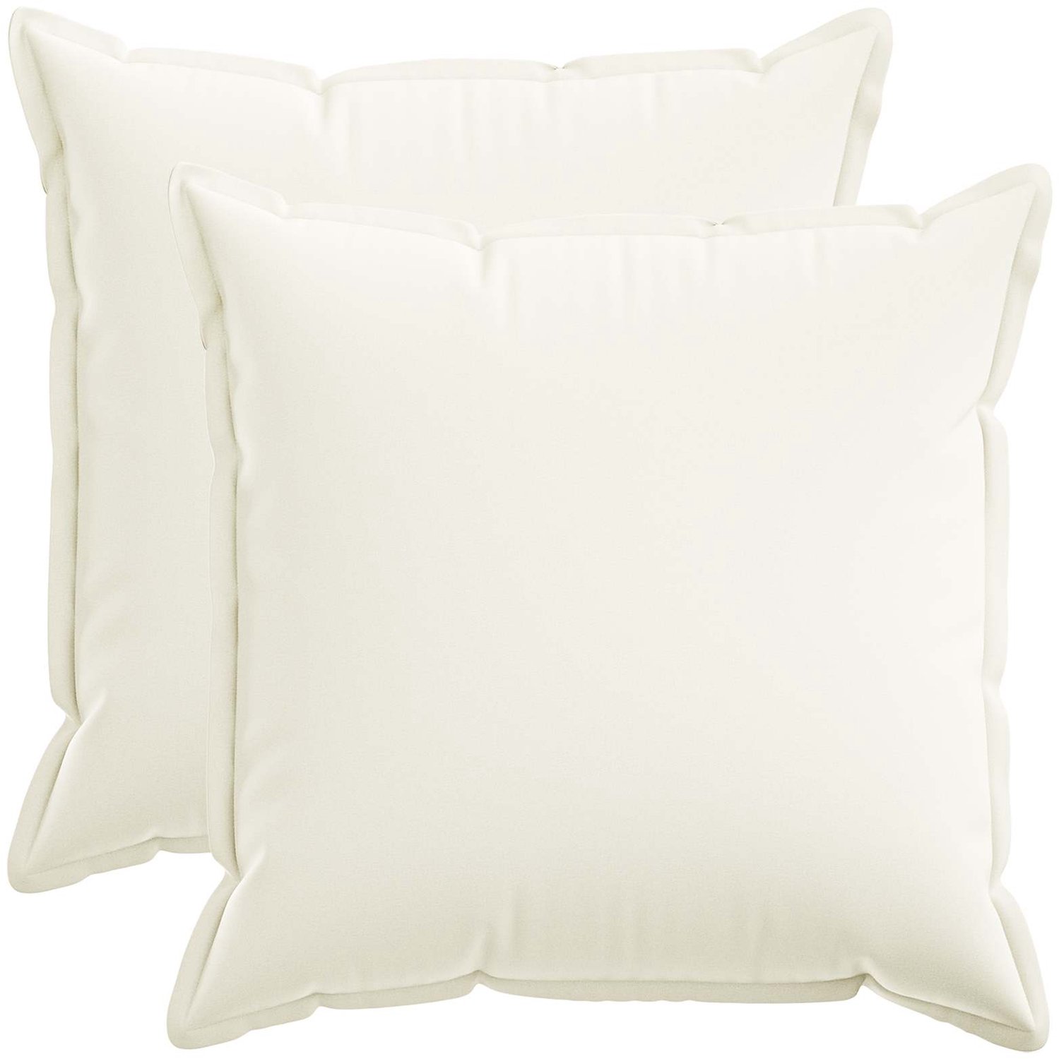 vidaXL Dekenkussen - 2 - st - HOUTEN - Wit - 80 - x - 80 - cm - Faux - Linnen