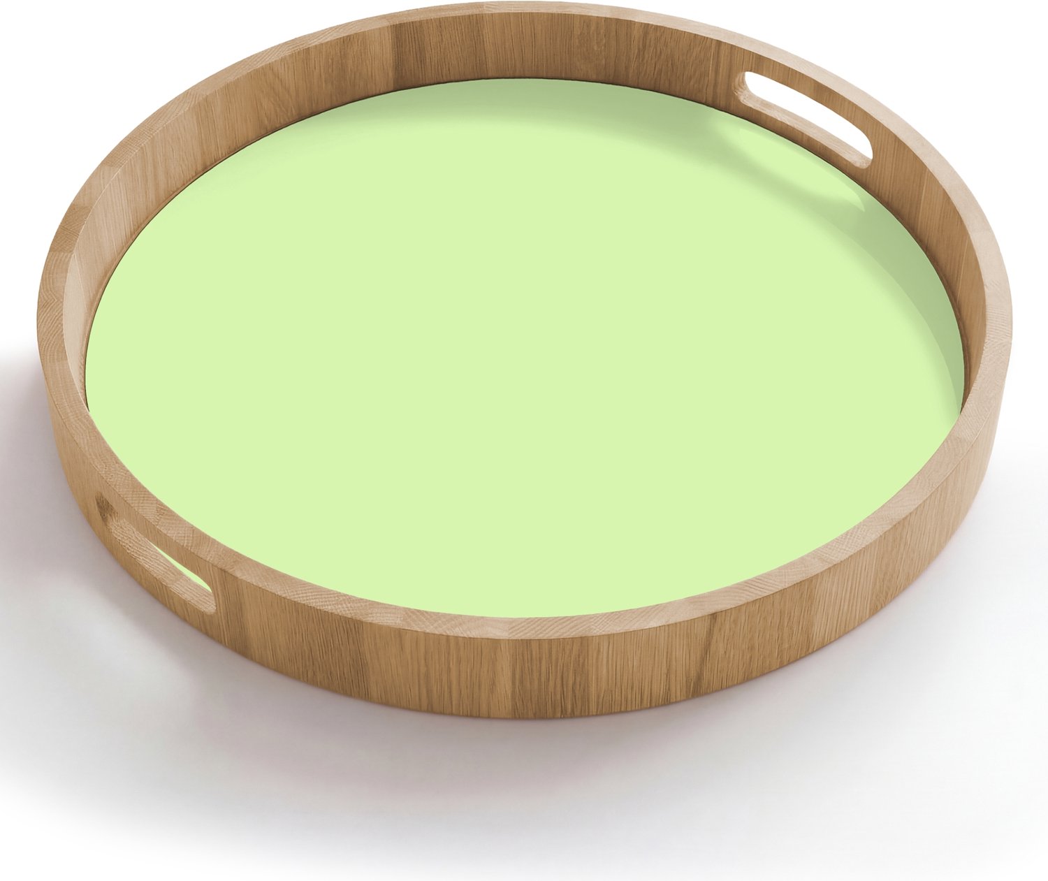 Dienblad rond 50x50 cm - Schootdienblad hout - Light - Lime - Groen - Borrelplank rechthoek - Plateau houten dienbladen