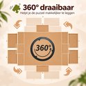 Houten puzzelbord met 6 lades en een 360° draaibare ring voor makkelijker puzzelen.